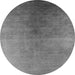 Round Oriental Gray Industrial Rug, urb2644gry