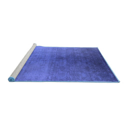 Sideview of Machine Washable Oriental Blue Industrial Rug, wshurb2644blu