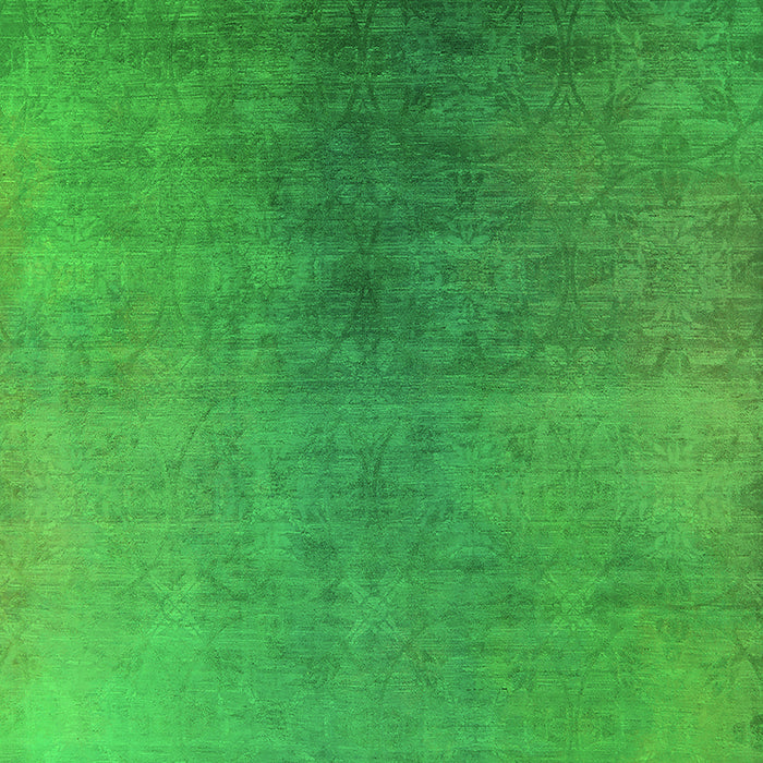 Machine Washable Oriental Green Industrial Area Rugs, wshurb2644grn