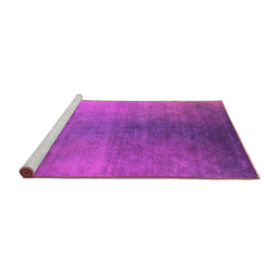 Sideview of Machine Washable Oriental Pink Industrial Rug, wshurb2644pnk