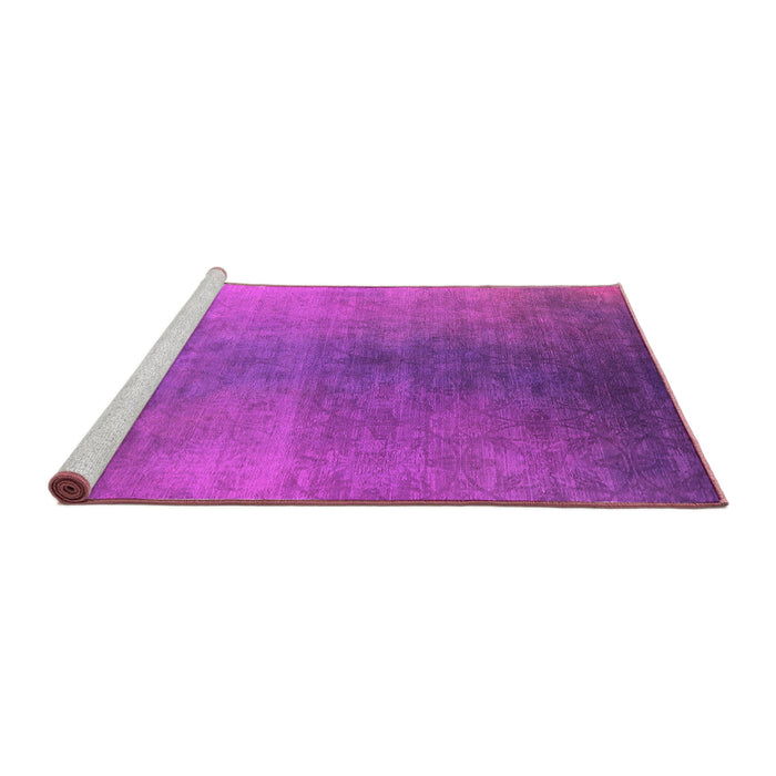 Sideview of Machine Washable Oriental Pink Industrial Rug, wshurb2644pnk