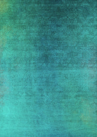 Oriental Turquoise Industrial Rug, urb2644turq