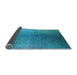 Sideview of Oriental Light Blue Industrial Rug, urb2644lblu