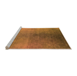 Sideview of Machine Washable Oriental Orange Industrial Area Rugs, wshurb2644org