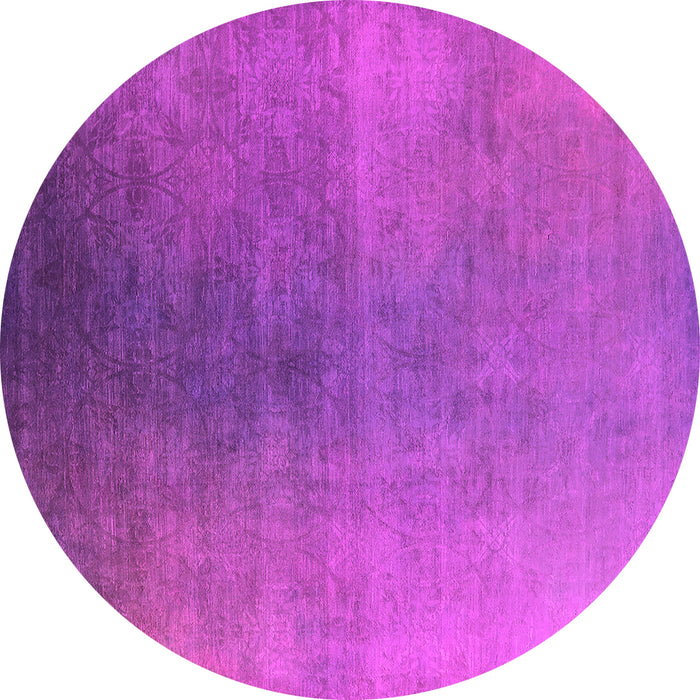 Round Oriental Pink Industrial Rug, urb2644pnk