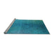 Sideview of Machine Washable Oriental Light Blue Industrial Rug, wshurb2644lblu