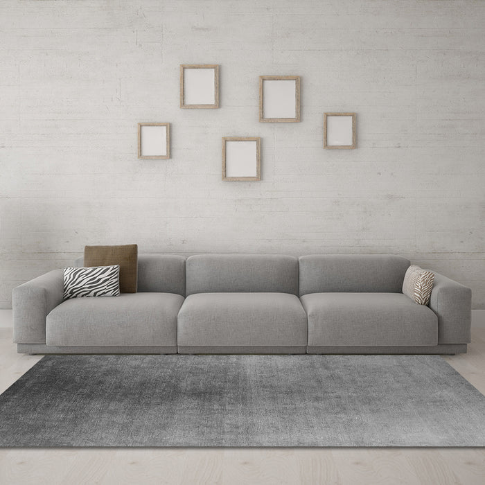 Machine Washable Oriental Gray Industrial Rug in a Living Room,, wshurb2644gry