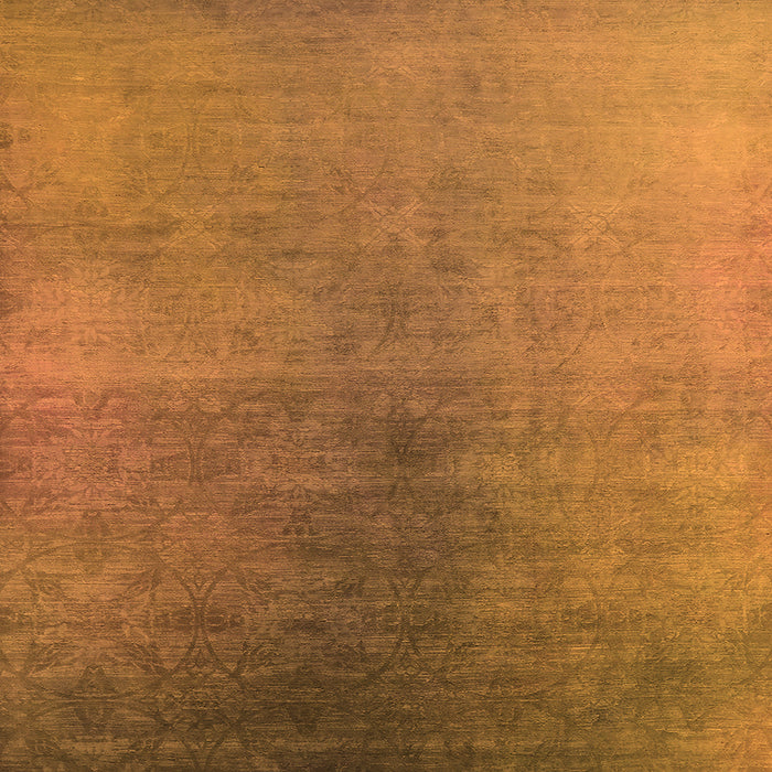 Square Oriental Orange Industrial Rug, urb2644org