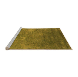 Sideview of Machine Washable Oriental Orange Industrial Area Rugs, wshurb2645org