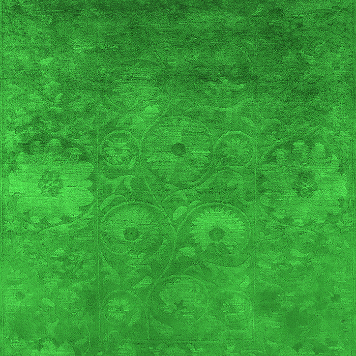 Machine Washable Oriental Green Industrial Area Rugs, wshurb2645grn