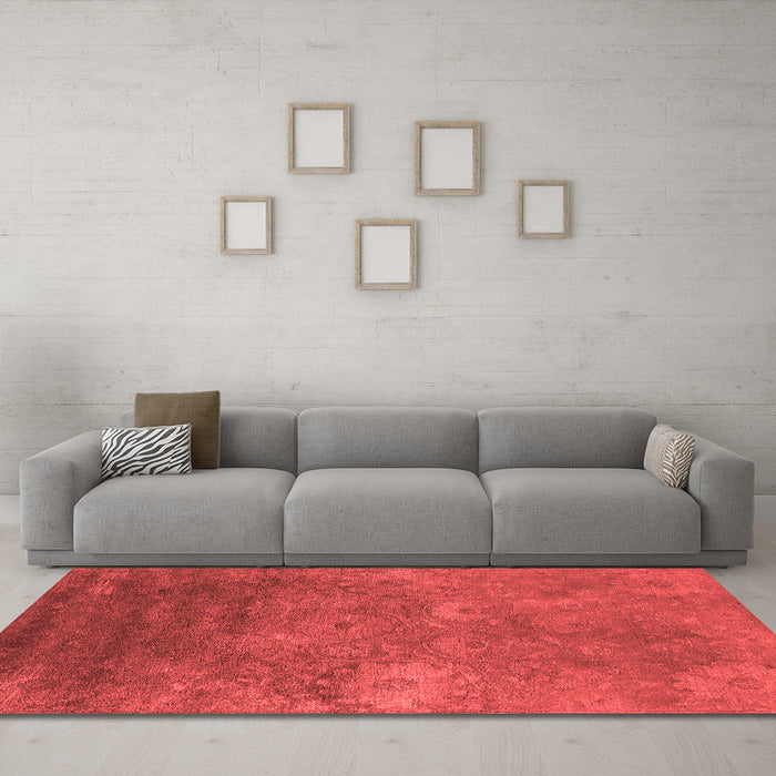 Industrial Red Washable Rugs