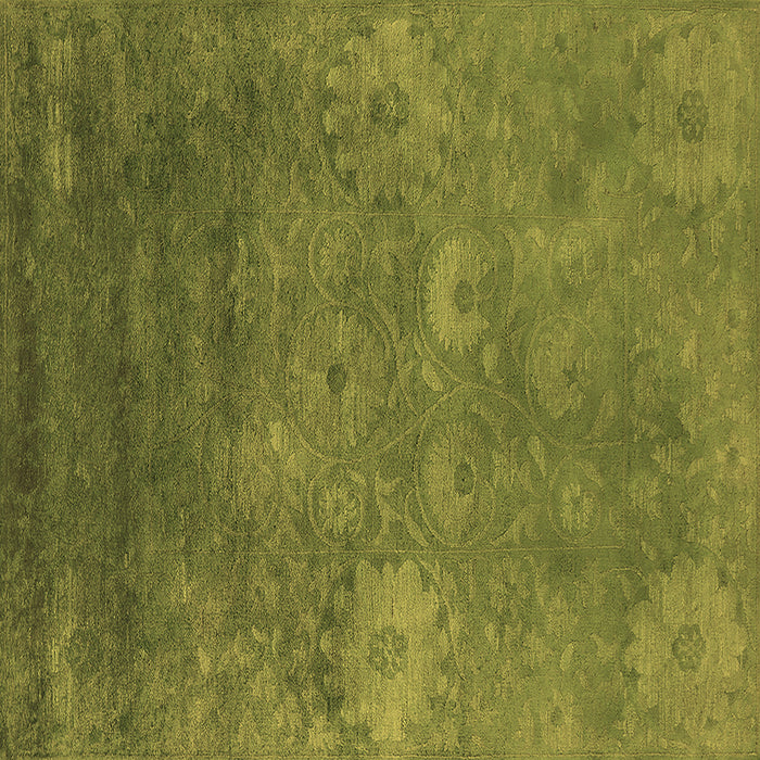 Square Machine Washable Oriental Brown Industrial Rug, wshurb2645brn