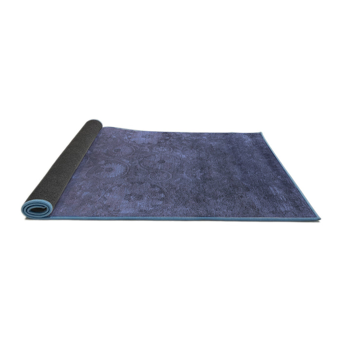 Sideview of Oriental Blue Industrial Rug, urb2645blu