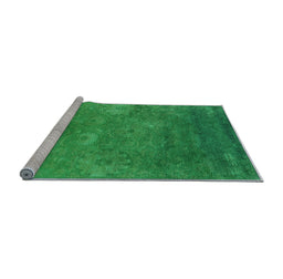 Sideview of Machine Washable Oriental Light Blue Industrial Rug, wshurb2645lblu
