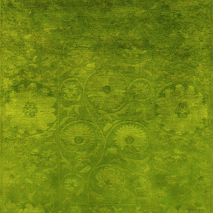 Machine Washable Oriental Yellow Industrial Rug, wshurb2645yw