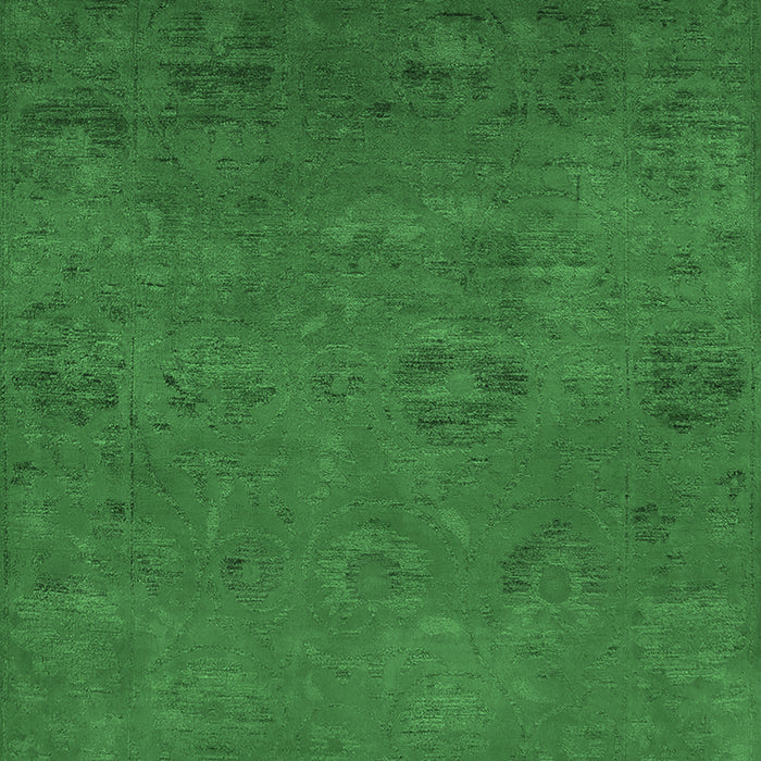 Machine Washable Oriental Emerald Green Industrial Area Rugs, wshurb2646emgrn