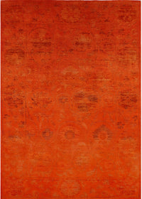 Machine Washable Industrial Modern Red Rug, wshurb2646