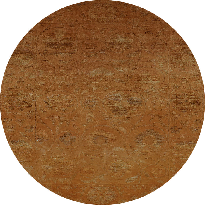 Round Oriental Light Blue Industrial Rug, urb2646lblu