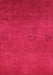 Machine Washable Oriental Pink Industrial Rug, wshurb2646pnk