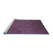 Sideview of Machine Washable Oriental Blue Industrial Rug, wshurb2646blu