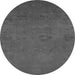 Round Oriental Gray Industrial Rug, urb2646gry