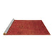 Sideview of Machine Washable Oriental Brown Industrial Rug, wshurb2646brn