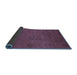 Sideview of Oriental Blue Industrial Rug, urb2646blu