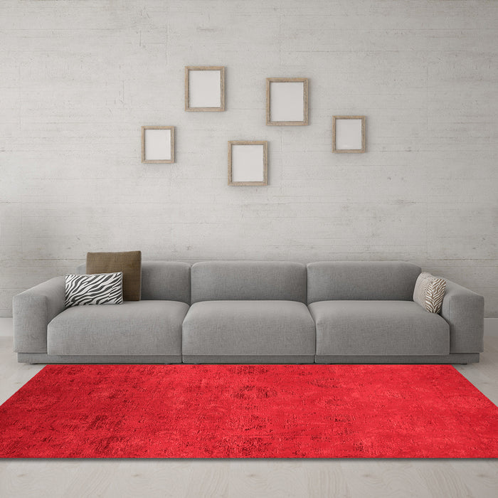 Industrial Red Washable Rugs