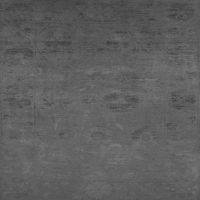 Square Machine Washable Oriental Gray Industrial Rug, wshurb2646gry