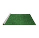 Sideview of Machine Washable Oriental Emerald Green Industrial Area Rugs, wshurb2646emgrn