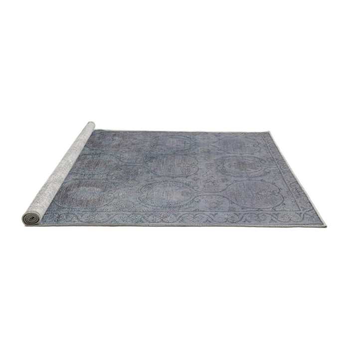 Sideview of Machine Washable Industrial Modern Dark Gray Rug, wshurb2647