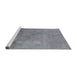 Sideview of Machine Washable Industrial Modern Dark Gray Rug, wshurb2647