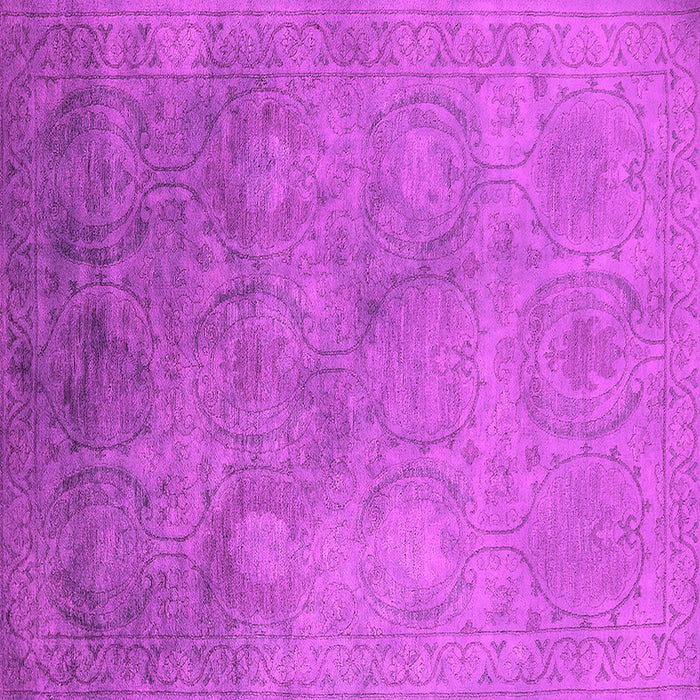 Square Machine Washable Oriental Pink Industrial Rug, wshurb2647pnk