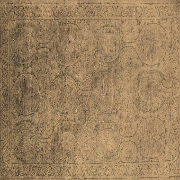 Square Oriental Brown Industrial Rug, urb2647brn