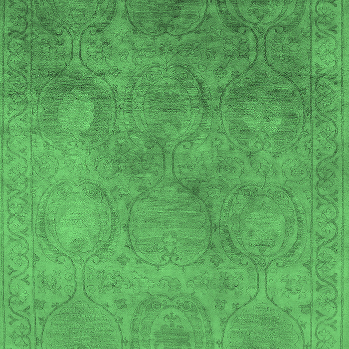 Machine Washable Oriental Emerald Green Industrial Area Rugs, wshurb2647emgrn