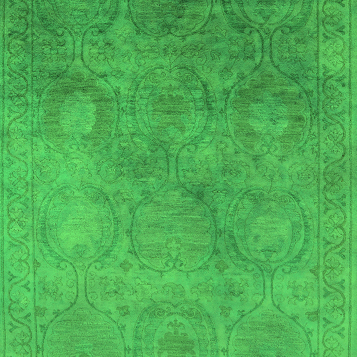 Machine Washable Oriental Green Industrial Area Rugs, wshurb2647grn