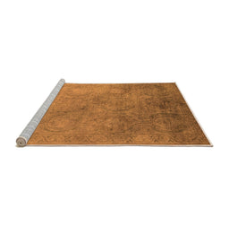 Sideview of Machine Washable Oriental Orange Industrial Area Rugs, wshurb2647org