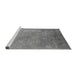 Sideview of Machine Washable Oriental Gray Industrial Rug, wshurb2647gry