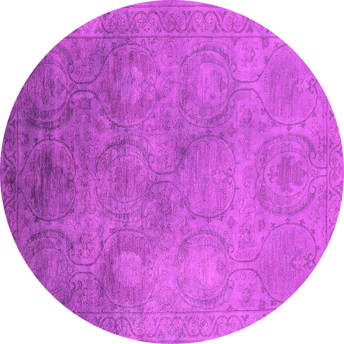 Round Oriental Pink Industrial Rug, urb2647pnk