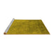 Sideview of Machine Washable Oriental Yellow Industrial Rug, wshurb2647yw