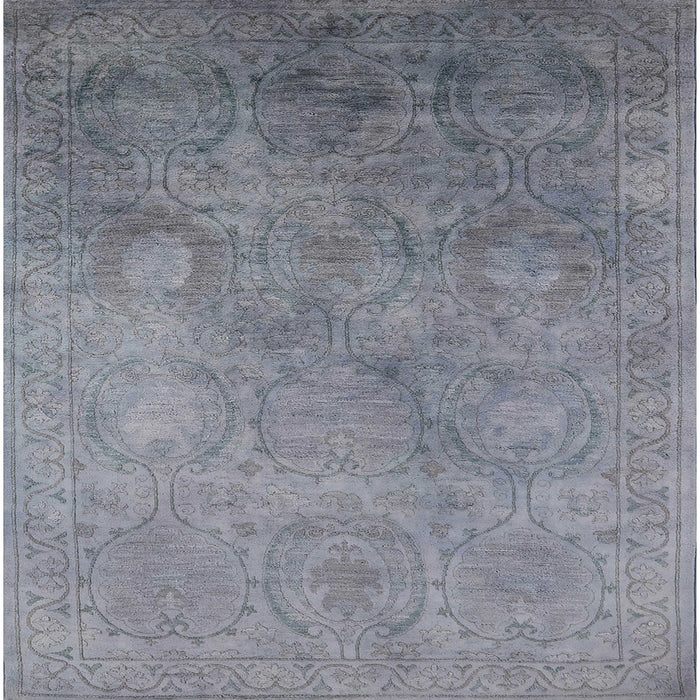 Square Machine Washable Industrial Modern Dark Gray Rug, wshurb2647