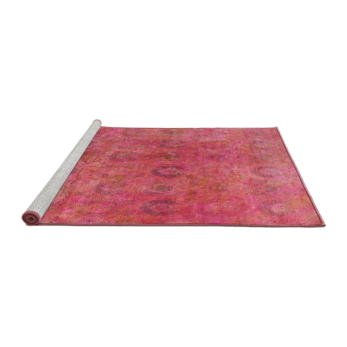 Sideview of Machine Washable Industrial Modern Crimson Red Rug, wshurb2648