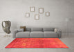 Machine Washable Oriental Orange Industrial Area Rugs in a Living Room, wshurb2648org