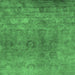 Square Machine Washable Oriental Emerald Green Industrial Area Rugs, wshurb2648emgrn