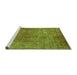 Sideview of Machine Washable Oriental Green Industrial Area Rugs, wshurb2648grn