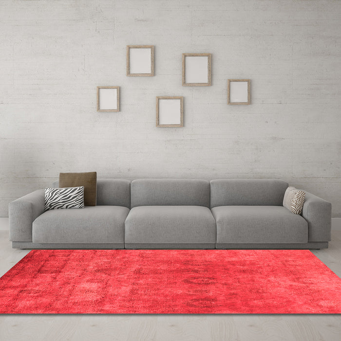Industrial Red Washable Rugs
