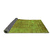 Sideview of Oriental Green Industrial Rug, urb2648grn