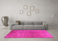 Machine Washable Oriental Pink Industrial Rug, wshurb2648pnk