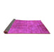 Sideview of Oriental Purple Industrial Rug, urb2648pur