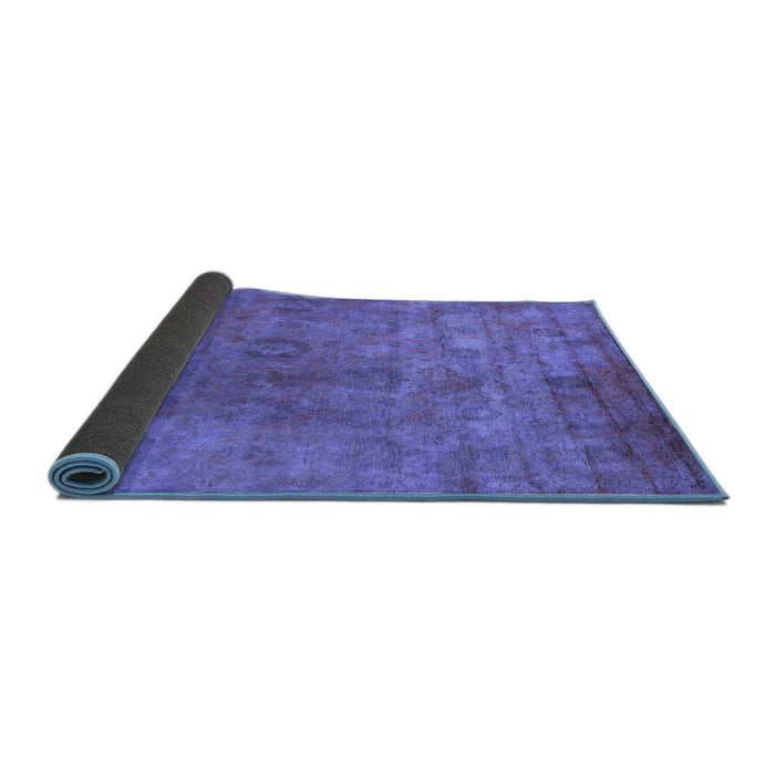 Sideview of Oriental Blue Industrial Rug, urb2648blu